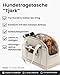 Larkson Hundetransportbox für Kleine Hunde bis 12kg Beige - Tjark - Hundetasche fürs Flugzeug - Transporttasche für Reisen mit Hund & Katze - Entspricht Vorgaben der meisten Airlines