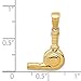 The Black Bow 14k Yellow Gold 3D Polished Blow Dryer Pendant