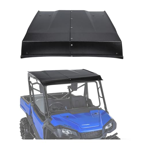 ALMULOO Hard Roof Top,2-Piece Combination Compatible with 2015-2025 Honda Pioneer 500/2021 Pioneer 520 Black Plastic