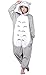 Tonwhar® Combinaison pour adulte Totoro Kigurumi Pyjama Animé Cosplay Halloween - gris - X-large