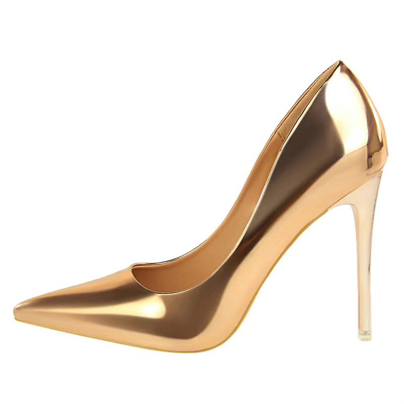 ChaiRong Zhou High Heels Womens Pointed Toe Slip on Stilettos Party Wedding Pumps Basic Shoes3