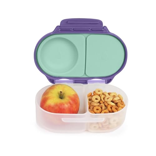 b.box Mini Brotdose für Kinder mit Fächern | Bento Box, 2 Auslaufsichere Fächer | Lunchbox für Gerichte & Snacks | Platz für Ganzes Obst | BPA-frei