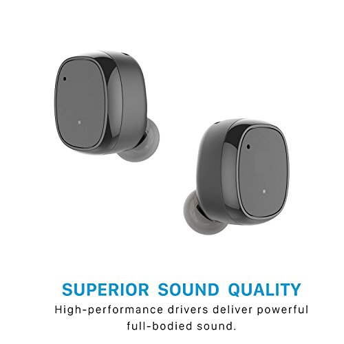 Chevron Viper True Wireless Bluetooth Earbuds Headset with Charging Energy Station, Sweatproof Bluetooth 4.2 Headphones for iPhone Androids Smartphones, Earphones (Citrus)