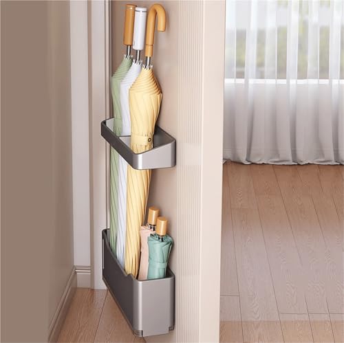Porte-parapluies magnétique avec bac de récupération d'eau intégré