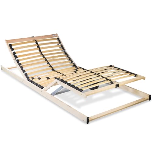 RehaSleep Elektrischer Lattenrost – Fertig montiert – Made in Germany – Elektrisch verstellbar mit Funkfernbedienung – 7-Zonen (90X200cm) RehaSleep Elektrischer Lattenrost – Fertig montiert – Made in Germany – Elektrisch verstellbar mit Funkfernbedienung – 7-Zonen (90X200cm)