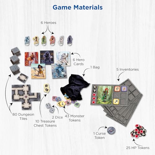 Kosmos 682286 Karak – The Adventure Begins, Exciting Children's Game from 7 Years for 2-5 People, Fantasy Adventure Game, Board Game with Dice, German Instructions