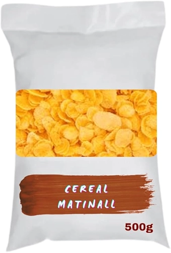 Cereal Matinal de Milho sem Açúcar, 500g, Flocos Crocantes