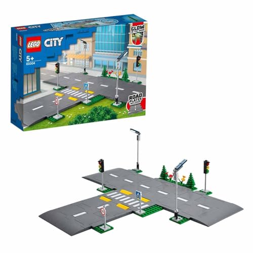 LEGO City Yol Zeminleri 60304-5 Yaş ve Üzeri Çocuklar İçin LEGO City Setleriyle Uyumlu Yaratıcı Oyuncak Yapım Seti (112 Parça)