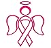 RIBBON ANGEL decal sticker support breast cancer, Pink
