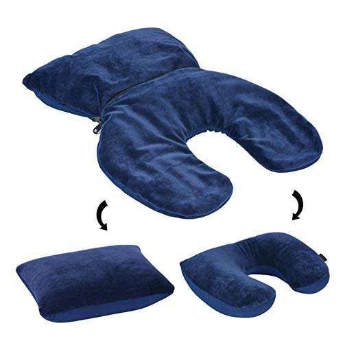 lennonsi 2 in 1 Reisekissen Vielseitiges verformbares U-förmiges Nackenkissen Reise Flugzeug Kissen Nackenkissen tragbar für Reisen, Büro, Auto