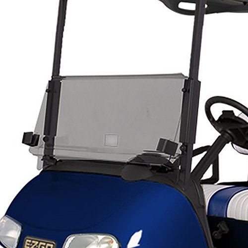 EZGO RXV Tinted Fold Down Impact Resistant Windshield for EZGO RXV Golf Cart - INSTALLS in Minutes