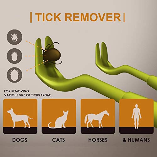 NatureAqua Zeckenzange, Zeckenhaken Zeckenentferner für Hund, Katze, Pferd & Menschen | 3er Set Zeckenhebe l Verschiedene Haken für alle Zecken-Größen | Schonende Zeckenentfernung in Sekunden | Grün