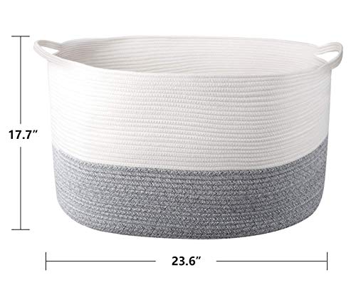 Indressme Xxx Large Rope Basket (Set Of 2)-Woven Pillow, Blanket Basket Laundry Basket #TOP3