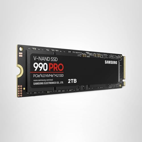 Samsung 990 PRO SSD 2TB NVMe M.2 PCIe Gen4, M.2 2280 Internal Solid State Hard Drive, Seq. Read Speeds Up to 7,450 MB/s for High End Computing, Gaming, and Heavy Duty Workstations, MZ-V9P2T0B/AM