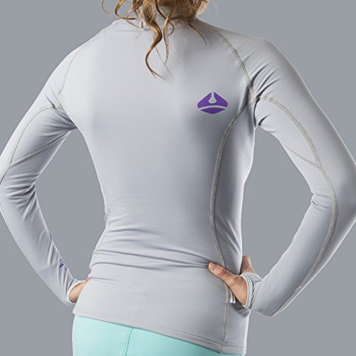 Lavacore New Women's Long Sleeve Lavaskin Shirt - Grey (Size 2X-Large) For Scuba Diving, Surfing, Kayaking, Rafting, Paddling & Many Other Watersports/Lid #TOP4