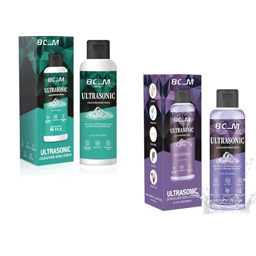 Ultrasonic Jewelry Cleaning Solution, Great for Use in All Ultrasound Machines, Eyeglass and Rings, Effective Solution for Cleaning Gold, Silver, Platinum, Diamonds, and Watch, 8.5 oz/250 ml,1 Pack