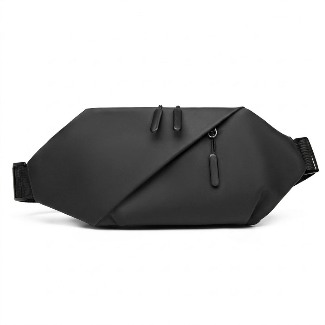 Black Casual Sling Bag | Water-Resistant & Lightweight Crossbody Side Bag for Men and Women, Perfect for Travel, Work & Daily Use-image-31