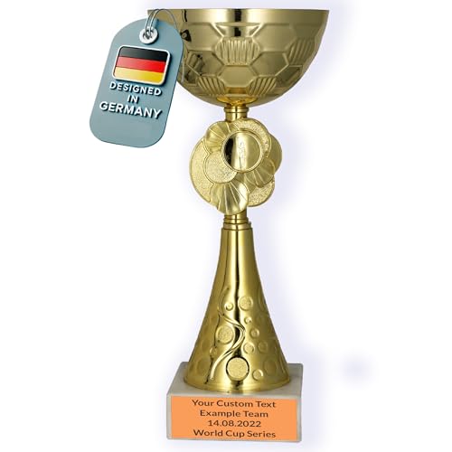 Trophée en métal Larius M2 avec socle en pierre de qualité supérieure