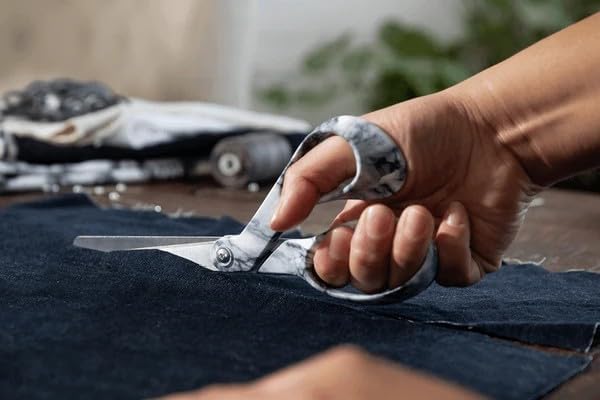 Fiskar(フィスカー) 人間工学的ハンドルはさみ 8インチと5インチ 2個セット 限定版カラーとマーブル柄