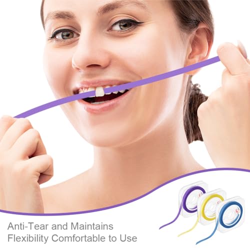 OFFCUP Zahn Schleifpapier, Dental Schleifstreifen Ultra-Fine 50μm Grit Size Interdental Schleifwerkzeuge, Dental Polierstreifen Tragbare Zahnschleifpapier zum Polieren von Zähnen (6mx4mm, Lila)