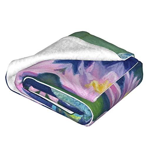 Couverture de climatisation double couche motif libellule comme jeté de lit doux