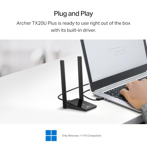 TP-Link WiFi 6 USB Adapter for Desktop PC - (Archer TX20U Plus) (Used - Like New) - image 6