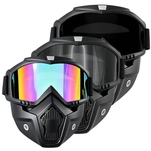 Motorcycle Goggles Detachable Face