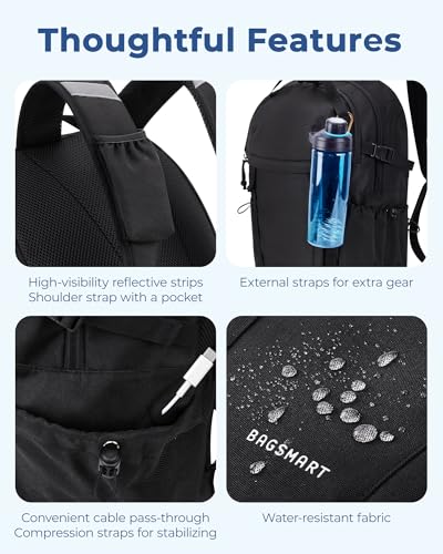 Bagsmart Travel Backpack For Men And Women, Lightweight 15.6 Inch Sport Bag thumb #2