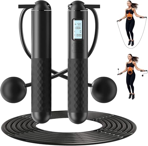 Ropeless Skipping Rope - Cordless Jump Rope With Digital Counter, Portable Wireless Jump Rope, Ropeless Skipping Rope For Women Men Adults Kids Fitness, Workout Exercise Cardio