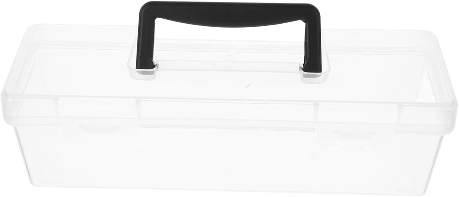 Portable Tool Box with Handle Multi-Functional Storage Organizer for Crafts Hardware and Small Parts 30.00X9.70X8.60cm