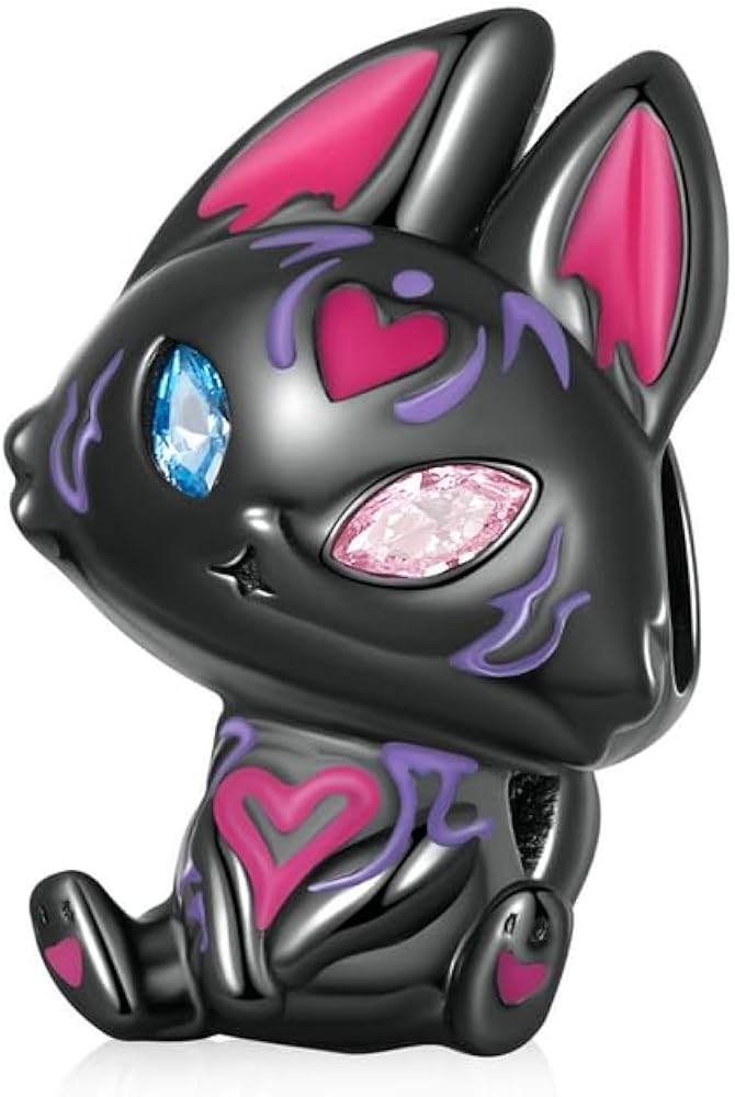 BAMOER Serie Pet Charms In Autentico Gatto Nero In Argento - Foto 2