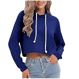 Ceboyel Women Cropped Hoodie Drawstring Pullover...