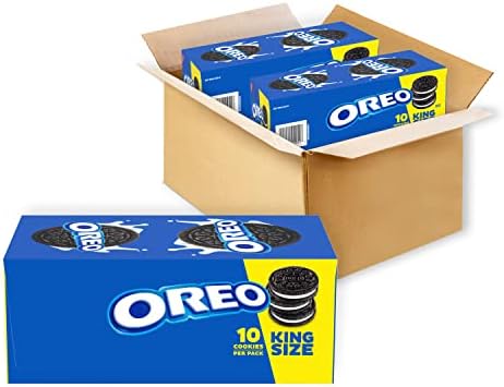 OREO Chocolate Sandwich Cookies, 20 King Size Snack Packs (2 Boxes)