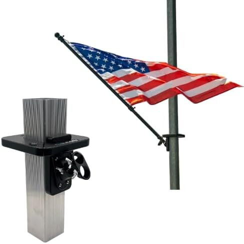 Soporte para bandera de muelle de barco resistente, resistente a los rayos UV y al óxido, grado marino, fácil instalación sin taladros, fabricado en