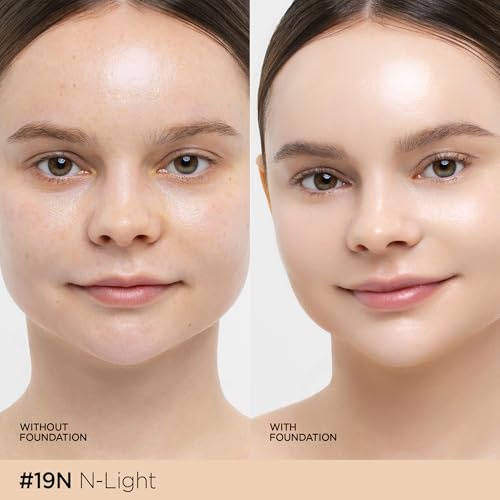 Image of JUNG SAEM MOOL Essential Skin Nuder Cushion | Natural Finish, Buildable Coverage Cushion Foundation by Korean Makeup Artist (Refill Not Included, 0.49 Fl Oz, SPF 50),19N N-Light