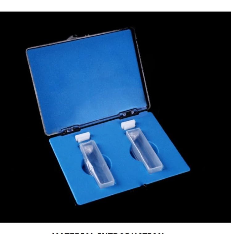 Lot de 2 cuvettes en quartz avec couvercle, longueur de trajet de 10 mm, JGS1, for spectrophotomètre de laboratoire