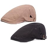 Qunson Flat Newsboy Cap Ivy Gatsby Cabbie Hats for Men Adjustable Lightweight Driving Hunting Hat