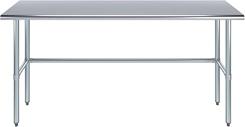 Miniatura 9 de Mesa de trabajo de acero inoxidable de base abierta con galvanizado