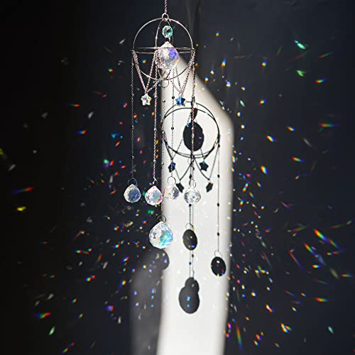 Crystal Wind Chimes Chandelier Suncatcher Window Hanging Sun Catchers Prism Rainbow Maker Pendant #TOP1