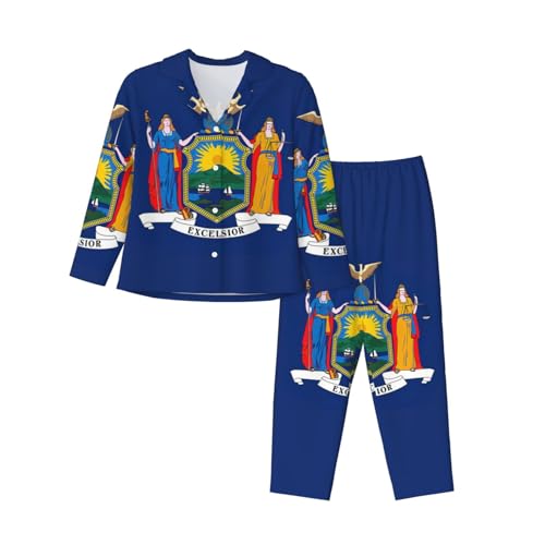 Ensemble de pyjama New York pour femmes à manches longues et pantalon