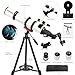 90mm Aperture 600mm AZ Mount Refractor Telescope for Adults High Powered,CUYUKU Telescopes for Adults Astronomy,Telescopio Profesional,Simple to Install and Easy to Operate
