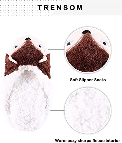 Trensom Fun Cute Fuzzy Slipper Socks For Women With Grippers Non Slip House Socks, Fox Socks Women Girls Fuzzy Animal Socks Fox Gifts Fox Themed Gifts #TOP1