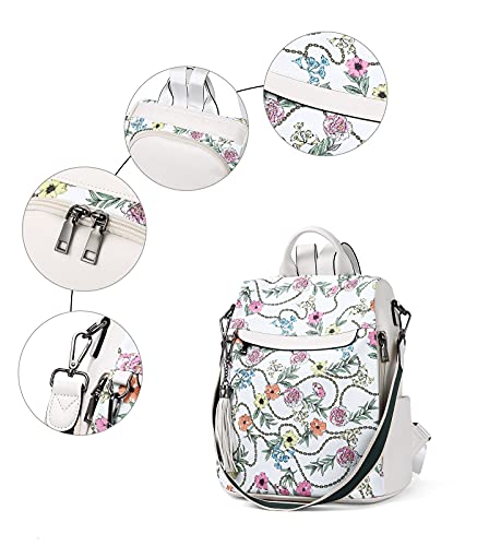 Image of BROMEN Backpack Purse Leathe Backpack for Women Anti-theft Bookbag Purse Fashion Shoulder Handbag Backpack Women