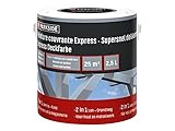 2 in 1: Lack und Grundierung PARKSIDE Express Deckfarbe, Wetterschutzfarbe dunkelgrau, 2.5 Liter, wetterbeständige Deckfarbe für außen und innen, geeignet für Holz, Putz, Mauerwerk, Möbel, Zäune, schnelle Trocknung