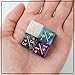48 Pieces MTG Dice Counters Token Dice, Magic The Gathering Glitter Sparkle, Loyalty Starry Marble D6 Cube Compatible with MTG, CCG, Card Gaming Accessory (Black White & Blue Purple)