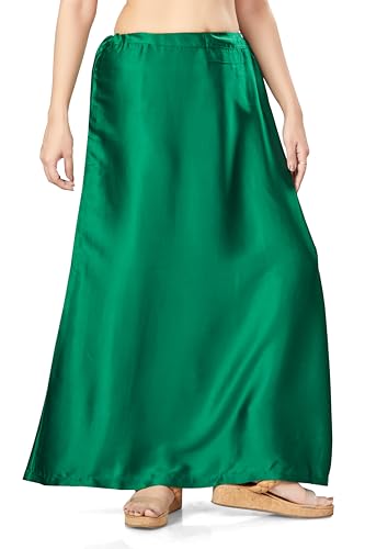 Image of Madhu Fashion Women's Satin Saree Petticoat Saree Underskirt