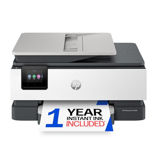 HP OfficeJet Pro 8139 Wireless All-in-One Color Inkjet Printer, Print, Scan, Copy, Fax, ADF, Duplex Printing Best-for-Home-Office, 1 Year Trial of Instant Ink Included, AI-Capable (C2VK3A)