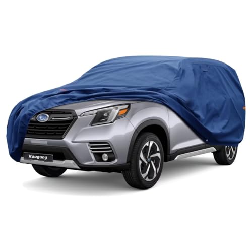Image of Kaugung Heavy Duty SUV Cover Custom Fit for Subaru Forester (2009-2025),SUV Car Cover Waterproof All Weather with Anti-Theft Lock,Sun, Rain, Dust & Snow Protection.(USA Warehouse,Within 3-7 Days)