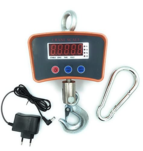 TEMPO DI SALDI Professionelle industrielle digitale Waage mit Dynamometerhaken bis 1000 kg