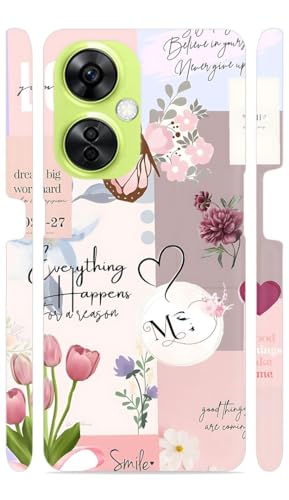 Image of Inspirational Quotes Butterfly Designer Printed Hard Back Cover for Oneplus Nord CE 3 Lite 5G Attractive and Uniquely Crafted Smartphone Case